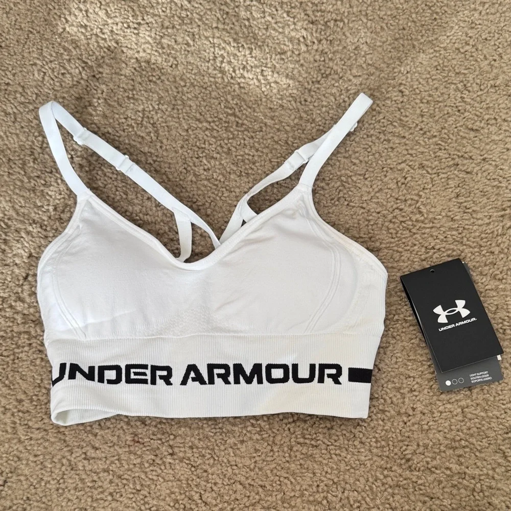 Under Armour White Strappy Sports Bra - Picture 1 of 2